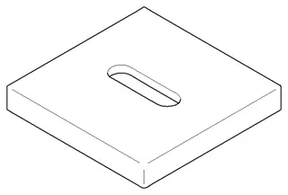 Dornbracht Rosette für Standauslauf Waschtisch ET 092778034 60 x 60 x 9 mm Chrom