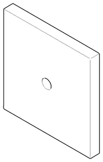 Dornbracht Rosette ERSATZTEILE 092778037 80 x 80 x 9 mm Platin