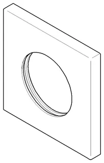 Dornbracht Rosette ERSATZTEILE 092778039 80 x 80 x 9 x D 45,7 mm Chrom