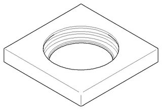 Dornbracht Rosette ERSATZTEILE 092778040 60 x 60 x 9 x D 35 mm Platin gebürstet