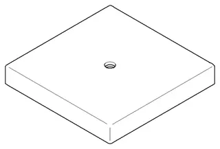 DO Rosette für Ablaufgarnitur ET 092778041 60 x 60 x 9 mm Chrom