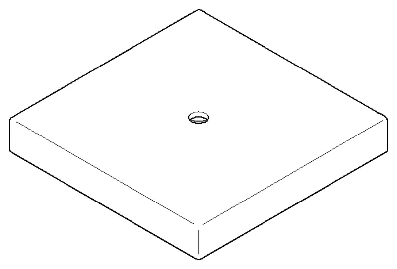 Dornbracht Rosette ET 092778041 60 x 60 x 9 mm Platin gebürstet