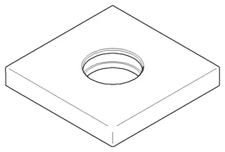 Dornbracht Rosette für Lotionsspender ET 092778043 60 x 60 x 9 mm Platin