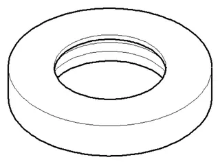 Dornbracht Rosette ERSATZTEILE 092779001 D 55 x 10 x D 30,2 mm Chrom