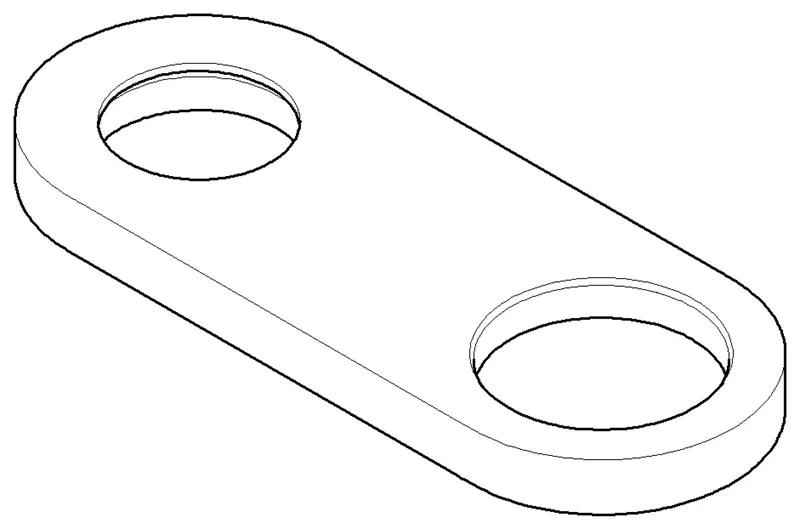 Dornbracht Rosette ERSATZTEILE 092779002 140 x 55 x 10 mm Chrom