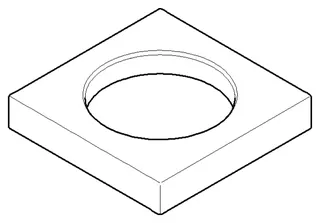 Dornbracht Rosette ERSATZTEILE 092779005 55 mm x 55 x 10 mm Platin gebürstet