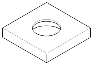 Dornbracht Rosette für Auslauf ET 092779006 55 mm x 55 x 10 mm Platin gebürstet