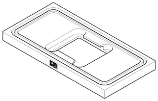 Dornbracht Rosette für Regenbrause ET 092779009 120 x 60 x 9 mm Platin gebürstet