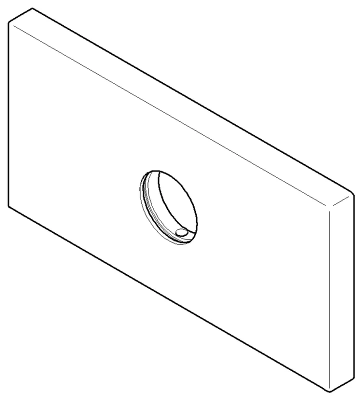 Dornbracht Rosette für Bidet ET 092779010 120 x 60 x 9 mm Platin gebürstet