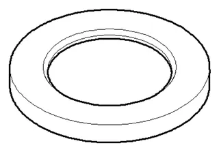 Dornbracht Rosette ERSATZTEILE 092785001 D 46 x D 28,6 x 5 mm Platin gebürstet