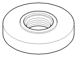 Dornbracht Rosette ERSATZTEILE 092787002 D 55 x D 21 x 11,5 mm Chrom