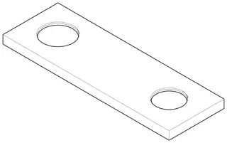 Dornbracht Rosette ERSATZTEILE 092787003 180 x 60 x 9 mm Chrom