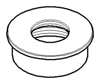 Dornbracht Rosette ERSATZTEILE 092787011 D 28 x D 12,2 x 7 mm Platin gebürstet