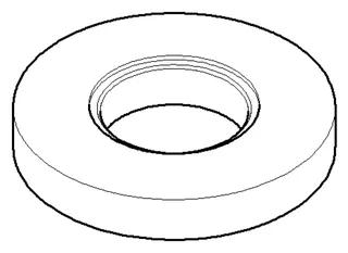 Dornbracht Rosette ERSATZTEILE 092787012 D 55 x D 25,2 x 9 mm Chrom