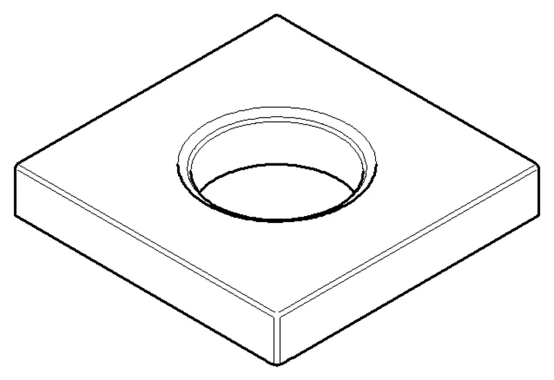 Dornbracht Rosette ERSATZTEILE 092787013 55 x 55 x 9 x D 25,2 mm Chrom