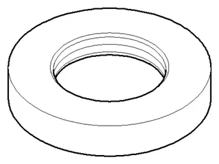 Dornbracht Rosette M32 x 1,5 ERSATZTEILE 092789002 D 55 x 10 mm Chrom