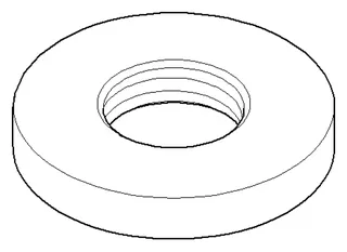 Dornbracht Rosette ERSATZTEILE 092789105 D 55 x D 47,3 x 9 mm Platin gebürstet
