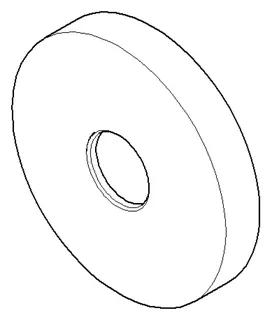 Dornbracht Rosette ERSATZTEILE 092789108 D 55 x D 15,1 x 9 mm Platin gebürstet