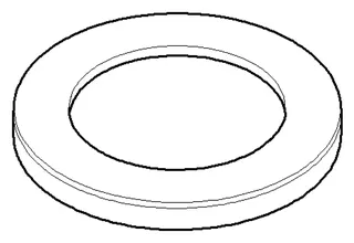 Dornbracht Rosette ERSATZTEILE 092790001 D 55 x 6 mm Weiß matt