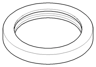 Dornbracht Rosette ERSATZTEILE 092790004 D 70 x D 52,5 x 9 mm Chrom