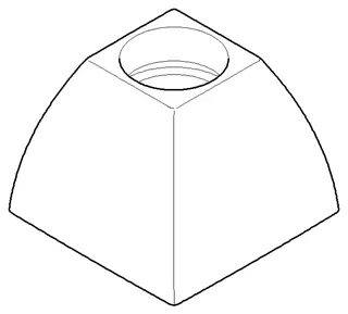 Dornbracht Rosette für UP-Ventil ERSATZTEILE 092791004 58 x 45 x 58 mm Chrom