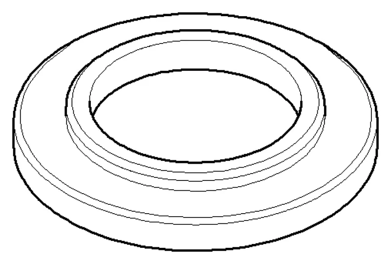 Dornbracht Rosette ERSATZTEILE 092792005 D 60 x 9 x D 35 mm Chrom