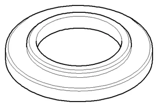 Dornbracht Rosette ERSATZTEILE 092792005 D 60 x 9 x D 35 mm Chrom