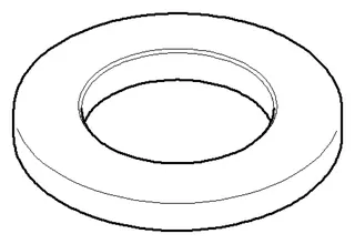 Dornbracht Rosette ERSATZTEILE 092792012 D 55 x 6 x D 32,2 mm Chrom