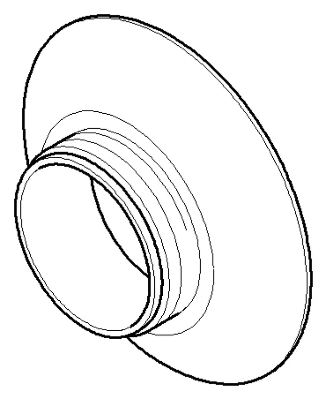 Dornbracht Rosette ERSATZTEILE 092794003 D 58 x 17,5 mm Chrom