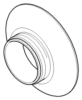 Dornbracht Rosette ERSATZTEILE 092794003 D 58 x 17,5 mm Chrom