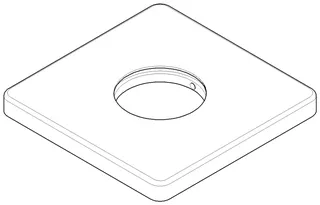 Dornbracht Rosette für Standauslauf ERSATZTEILE 092796005 130 x 13 x 130 mm Chrom