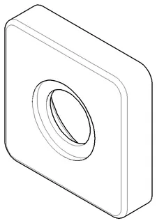 Dornbracht Rosette ERSATZTEILE 092796006 78 x 78 x 18 mm Weiß matt