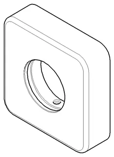 Dornbracht Rosette ERSATZTEILE 092796007 63 x 63 x 18 mm Chrom