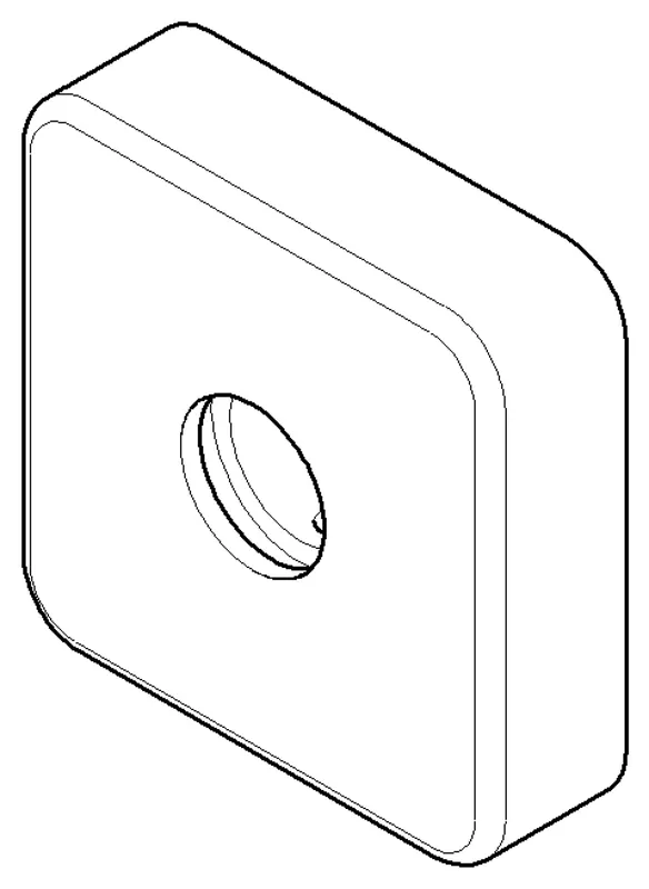 Dornbracht Rosette für Duschstele ERSATZTEILE 092796008 63 x 63 x 18 mm Chrom