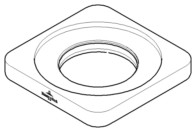 Dornbracht Rosette für UP-Ventil ERSATZTEILE 092796010 64 x 64 x 10 mm Weiß matt
