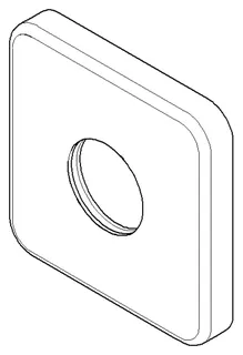 Dornbracht Rosette für Regenbrause ERSATZTEILE 092796015 64 x 64 x 9 mm Chrom