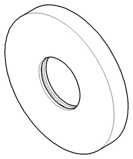 Dornbracht Rosette ERSATZTEILE 092797020 D 70 x 9,2 x D 26,3 mm Chrom