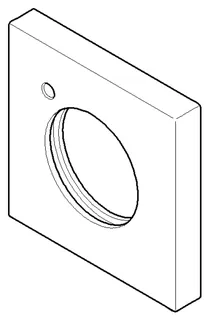 Dornbracht Rosette ERSATZTEILE 092797021 60 x 60 x 9 x D 33,2 mm Chrom
