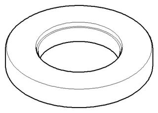 Dornbracht Rosette ERSATZTEILE 092797040 D 60 x 9 x D 35 mm Chrom
