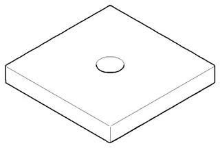 Dornbracht Rosette ERSATZTEILE 092798001 60 x 60 x 9 x D 14,8 mm Chrom