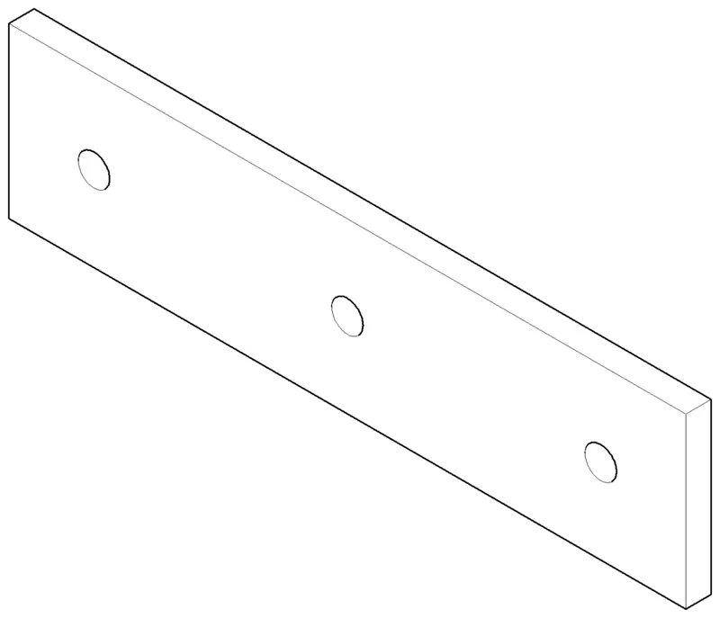 Dornbracht Rosette für 3 Ventile ET 092798015 240 x 60 x 9 mm Platin gebürstet