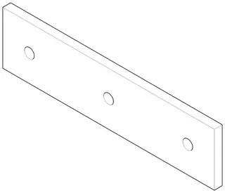Dornbracht Rosette für 3 Ventile ET 092798015 240 x 60 x 9 mm Platin gebürstet