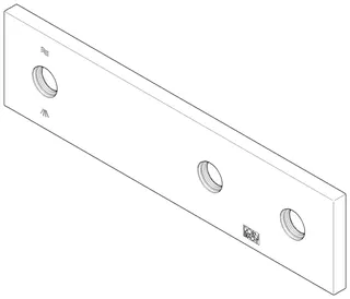 Dornbracht Rosette DB Logo ERSATZTEILE 092798023 60 x 120 x 12,5 mm Platin gebürstet