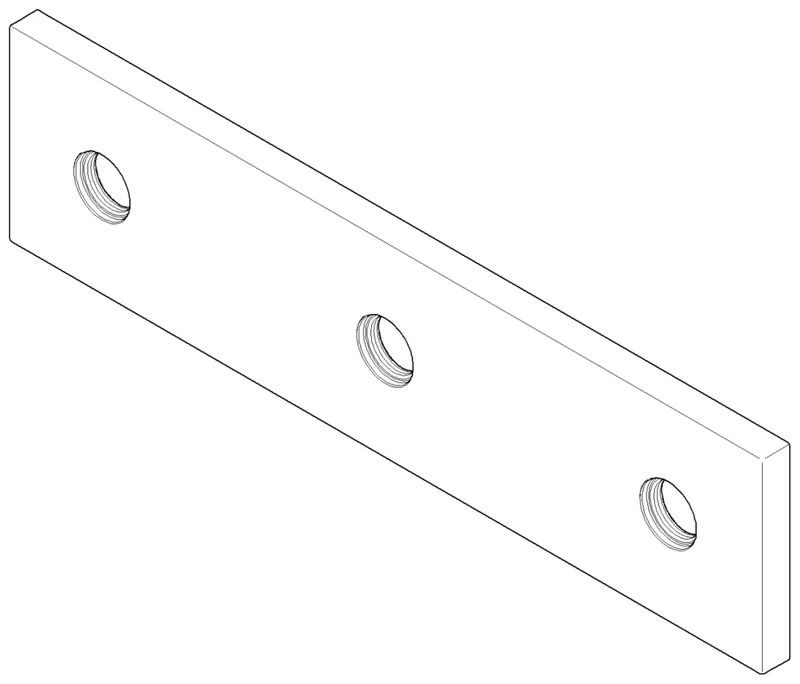 Dornbracht Rosette ERSATZTEILE 092798024 60 x 120 x 12,5 mm Platin gebürstet