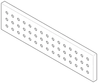 Dornbracht Rosette ERSATZTEILE 092799001 240 x 60 x 9 mm Platin gebürstet