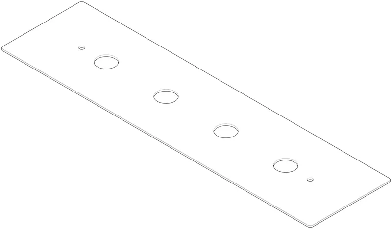 Dornbracht Rosette ET 092801014 150 x 570 x 3 mm Chrom