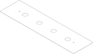 Dornbracht Rosette ET 092801014 150 x 570 x 3 mm Chrom