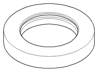 Dornbracht Rosette für Standauslauf ERSATZTEILE 092810016 D 55 x D 35 x 10 mm Platin