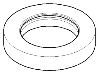 Dornbracht Rosette ERSATZTEILE 092810035 D 55 x D 38,6 x 10 mm Chrom