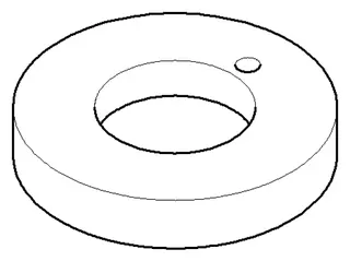Dornbracht Rosette ET 092810112 D 55 x D 27,3 x 10 mm Platin gebürstet
